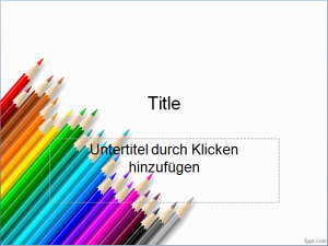 Buntstifte Präsentationsvorlage Buntstifte Präsentationsvorlage