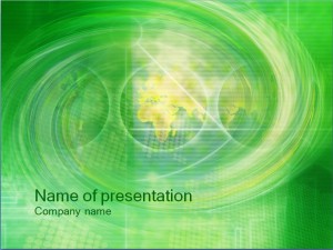 Grüner Globus Präsentationsvorlage