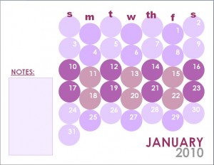 Jahreskalender rosa