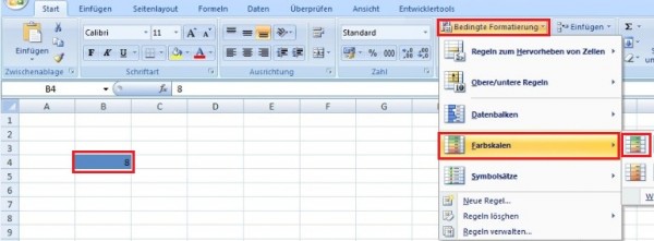 Bedingte Formatierung mit Farben