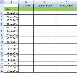 Meine Tabelle Meine Tabelle