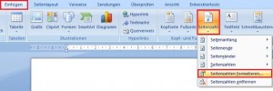 Seitenzahlen formatieren Seitenzahlen formatieren
