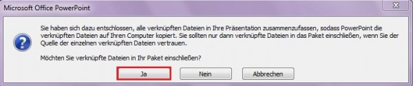 Verknüpfte Dateien hinzufügen