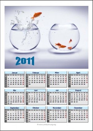 Fische Jahreskalender 2011