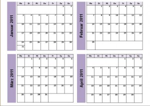 Jahreskalender 2011 - Lila