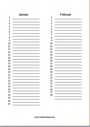 Kalender für Geburstage und Feiertage
