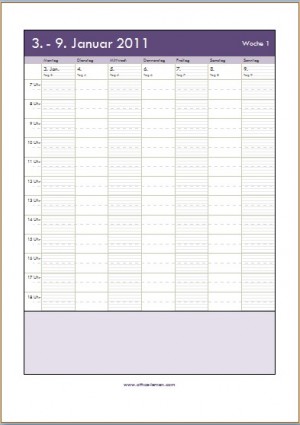 Wochenkalender 2011 (53 Seiten)