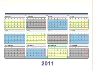 Bunter Jahreskalender 2011