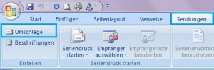 Umschläge erstellen Umschläge erstellen