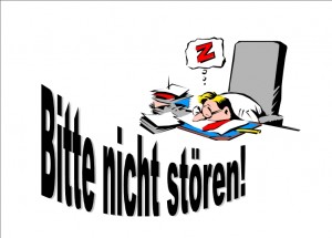 Bitte nicht stören Schild