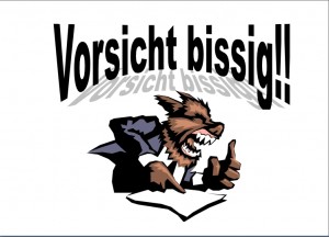 Vorsicht bissig Schild