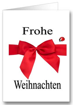 Rote Schleife Weihnachtsgrußkarte