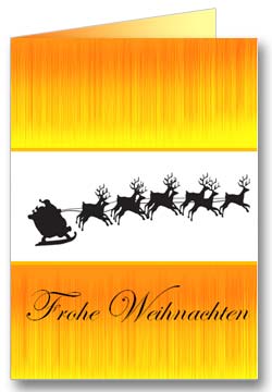 Weihnachtsschlitten Weihnachtsgrußkarte