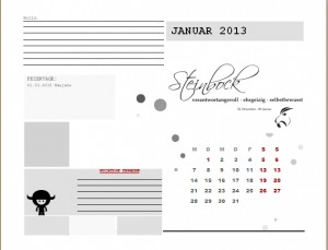Sternzeichen Monatskalender 2013 Sternzeichen Monatskalender 2013