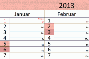 Monatskalender 2013 (4 Seiten) Monatskalender 2013 (4 Seiten)