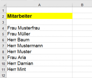 Mitarbeiterliste