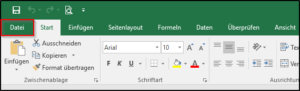 Registerkarte Datei