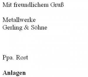 Briefschluss Beispiel Briefschluss Beispiel