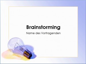 Brainstorming Präsentationsvorlage