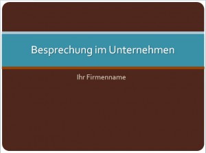 Company Präsentationsvorlage
