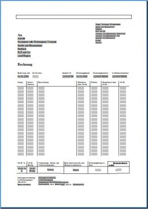 Rechnungsformular