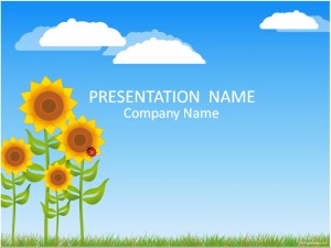 Sonnenblumen Präsentationsvorlage