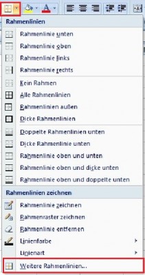 Rahmen hinzufügen