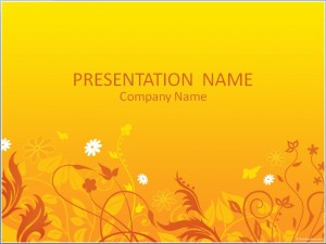 Gelbe Blumen Präsentationsvorlage
