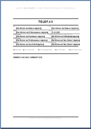 Elegante Fax Vorlage