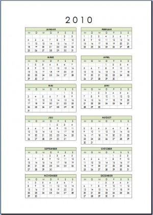 Julianischer Kalender 2010
