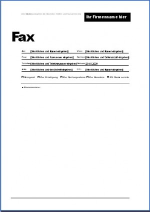 Elegante Fax Vorlage 2