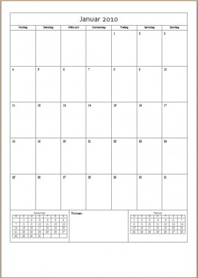 Kalender 2010 (einfaches Design)