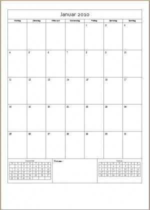 Kalender 2010 (einfaches Design)