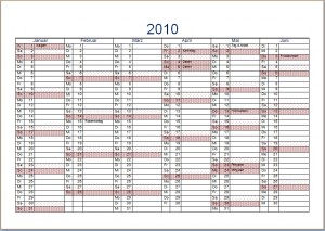 Jahreskalender 2010