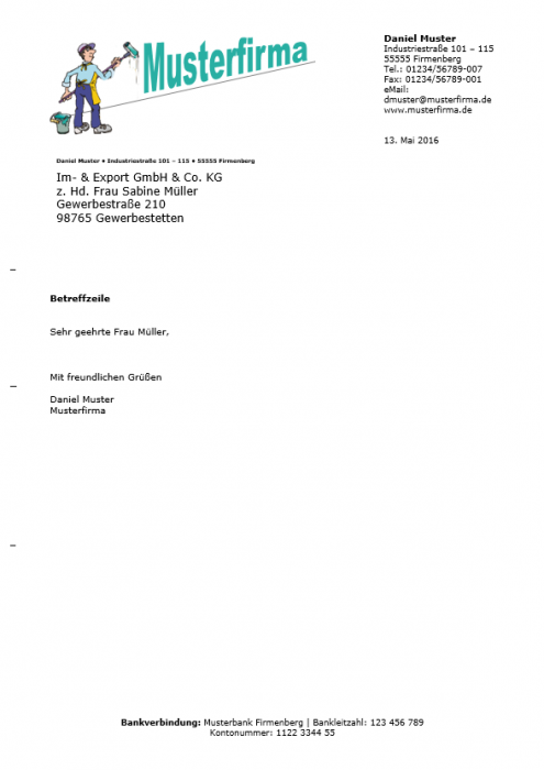 Briefkopf geschäftlich 10