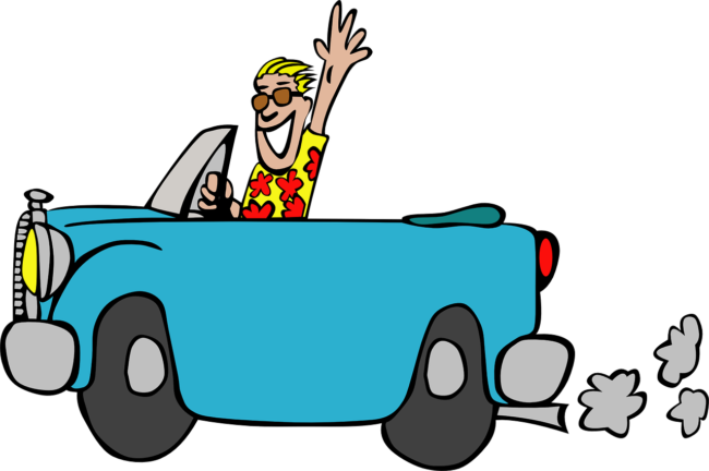 Mann im Auto