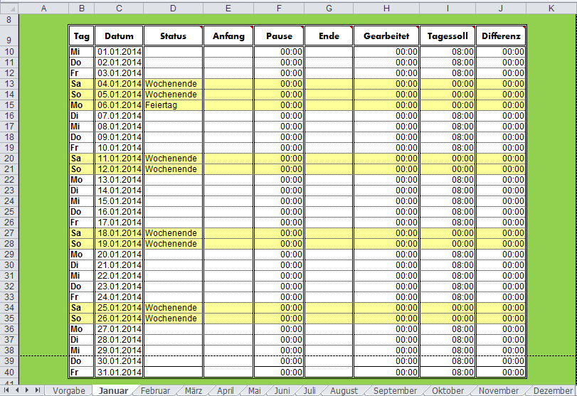 Excel arbeitszeitnachweis vorlagen 2015 - Kundenbefragung ...