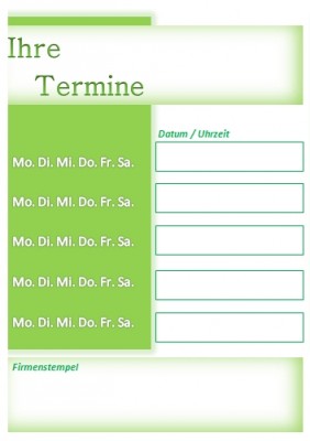 Word: Kostenlose Terminzettel Vorlagen - Office-Lernen.com