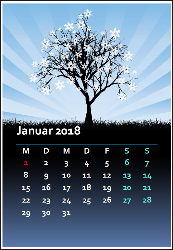 PowerPoint Kalendervorlagen 2018 - Office-Lernen.com