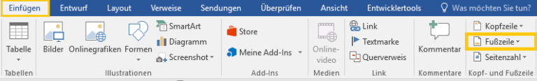 Kopf- Und Fußzeile In Word-Dokument Einfügen Und Entfernen