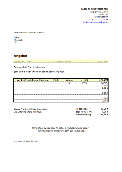 Angebot Elegant