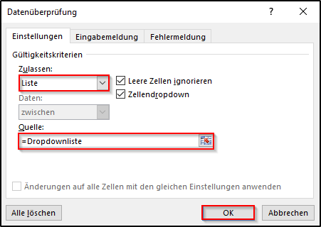 Excel Dropdown Liste Erstellen Bearbeiten Und Loschen Office Lernen Com