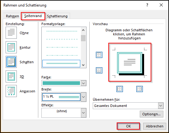 Wie Kann Ich In Word Einen Seitenrand Einfugen Office Lernen Com