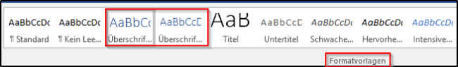 Formatvorlagen