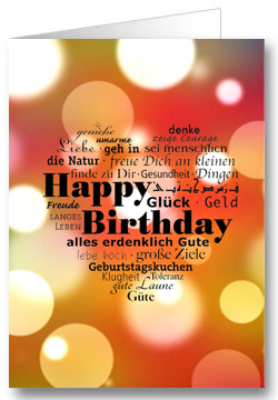 Happy Birthday Geburtstag Karte Geburtstagskarte Mit Stock Photo