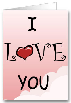 Valentinstagkarte I Love You