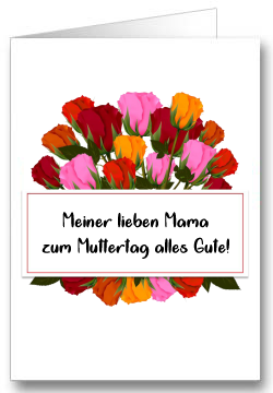 Grußkarte zum Muttertag Blumenstrauss