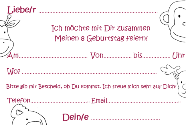 Einladung Zoo