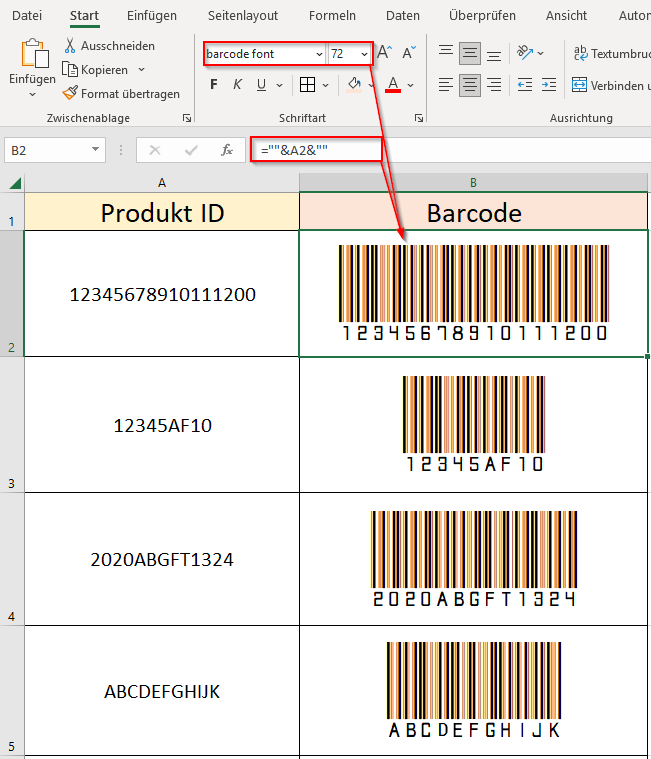 Barcodes Und Qr Codes In Excel Erstellen Office 1018