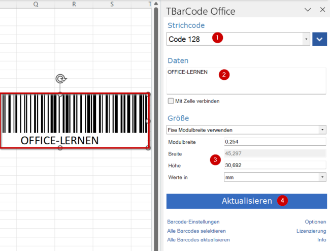 Barcode erstellen
